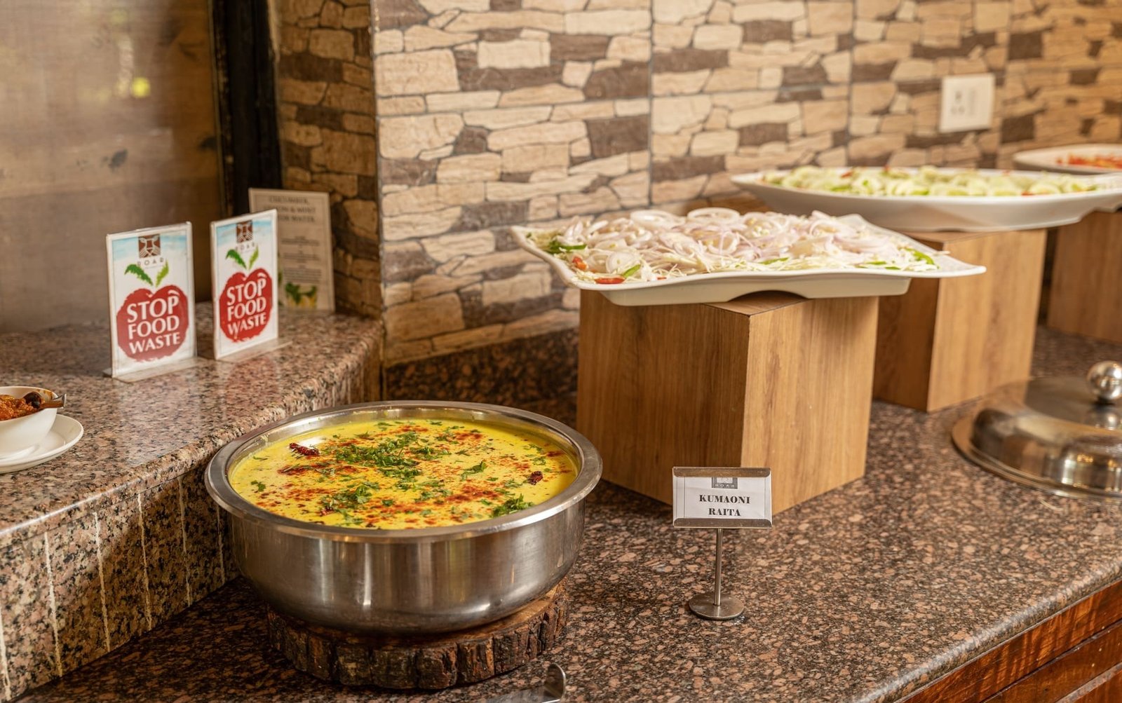 Resort buffet dining in Jim Corbett