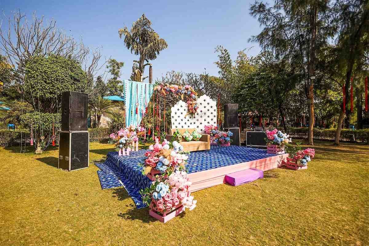 Sangeet Stage Colorful Decor