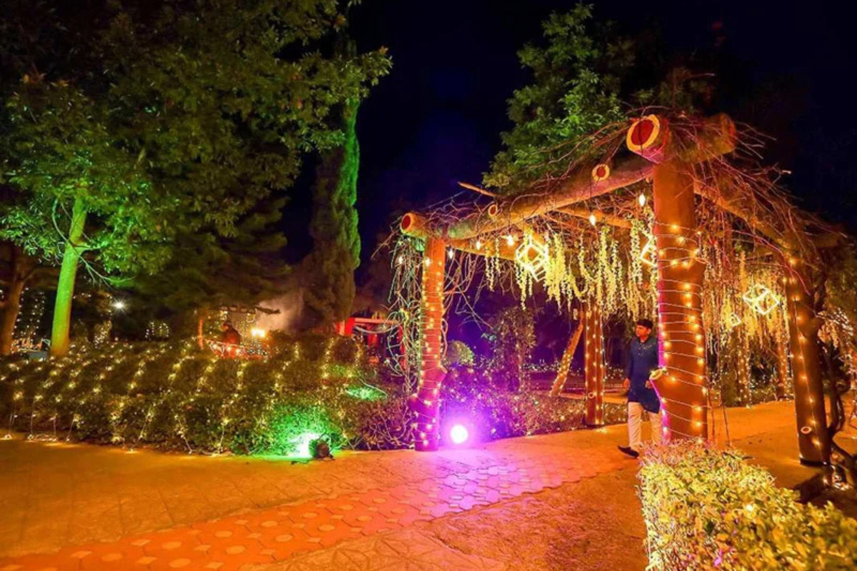 Wedding lawn in Jim Corbett